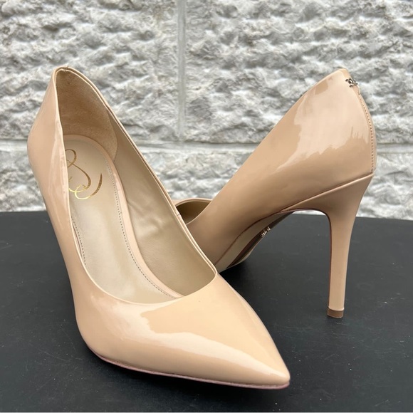Sam Edelman Women’s Hazel Beige Blush Patent Leather Pump - Picture 5 of 8